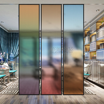 Ultra-white Changhong embossed water ripple art glass screen living room entrance entrance bathroom blocking partition gradient