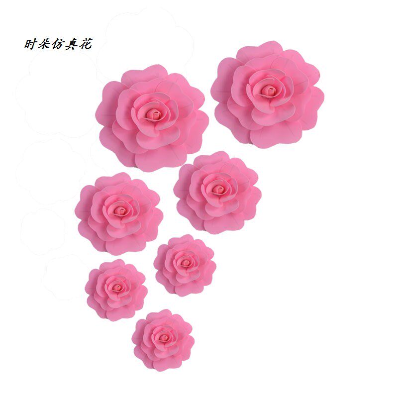 花纸花绢花婚礼背景墙装饰花橱窗花现场布置用品婚庆大型泡沫玫瑰