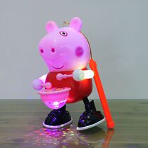 Mid-Autumn Festival Lantern toy Childrens portable luminous electric music Pig Paige Qi Lantern Childrens Holiday gift