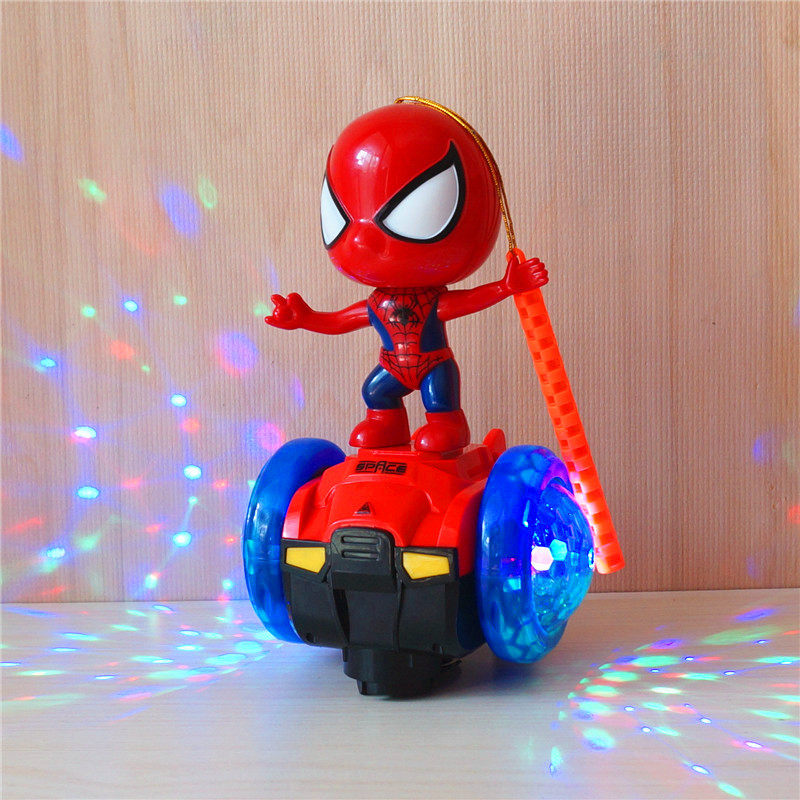 2022 New Year's children's toy lanterns handheld luminous colorful projection cartoon music Spiderman boy Lantern Festival lanterns