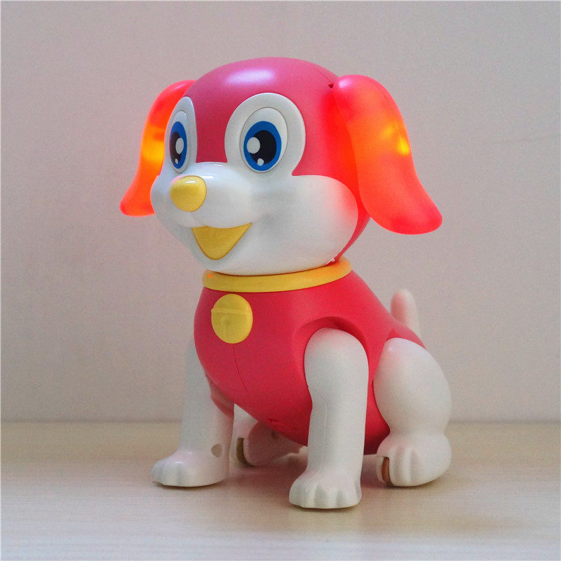 Electric toy dog ​​walks and barks with light and music simulation puppy 1 baby 2 and a half years old boy and girl baby