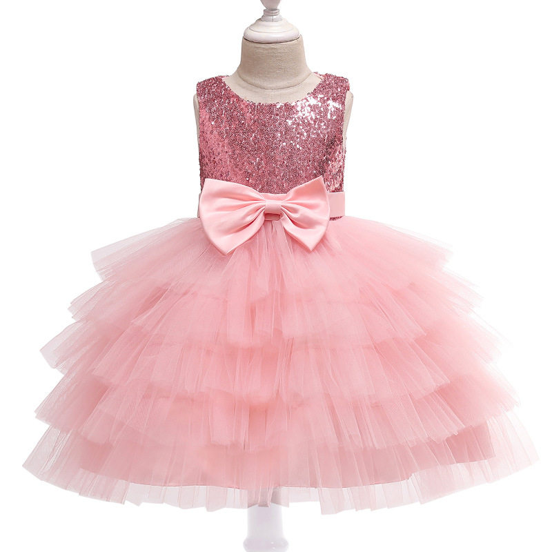 Summer dress girls mesh puffy princess skirt skirt children's cake skirt little girl dress skirt host dress