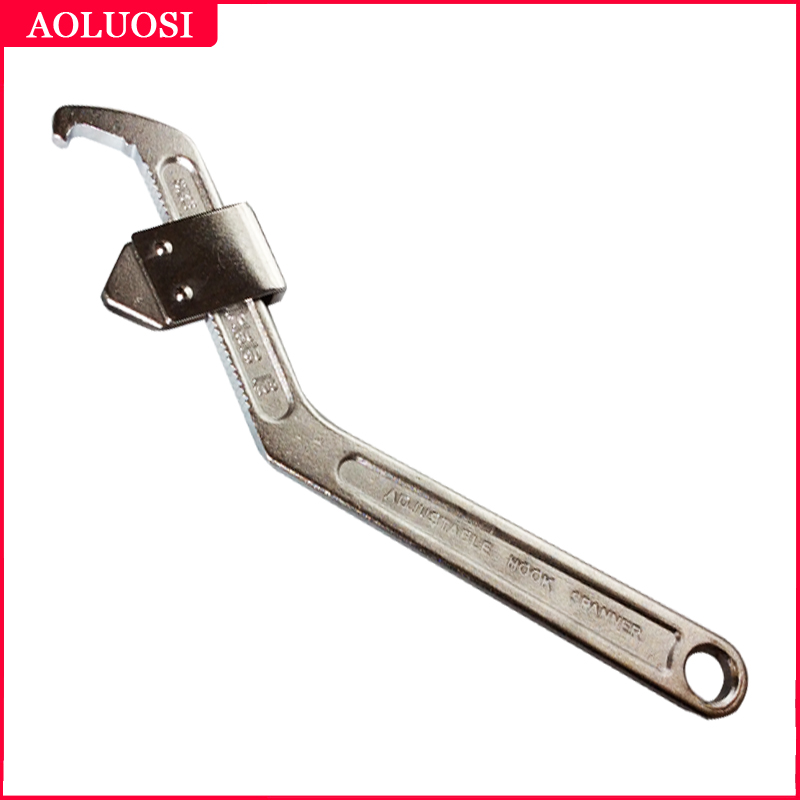 Adjustable crescent wrench Universal hook square hook Water meter cover cylinder hook IMPA6112012 round nut