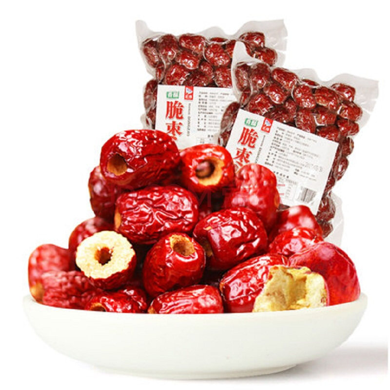 Xinjiang Ruoqiang crispy jujube seedless jujube hollow jujube crispy jujube crispy jujube dry crispy vacuum packaging 150g