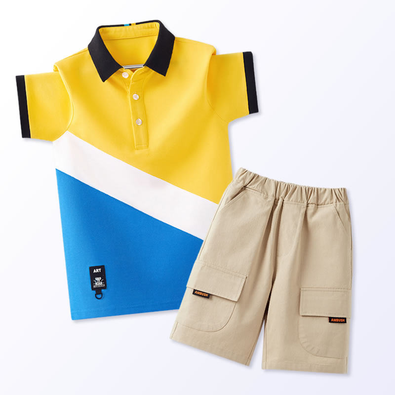 Boy suit Summer clothes 2022 new children Sport POLO shirt clothes boy Leisure CUHK Scout Summer Scout