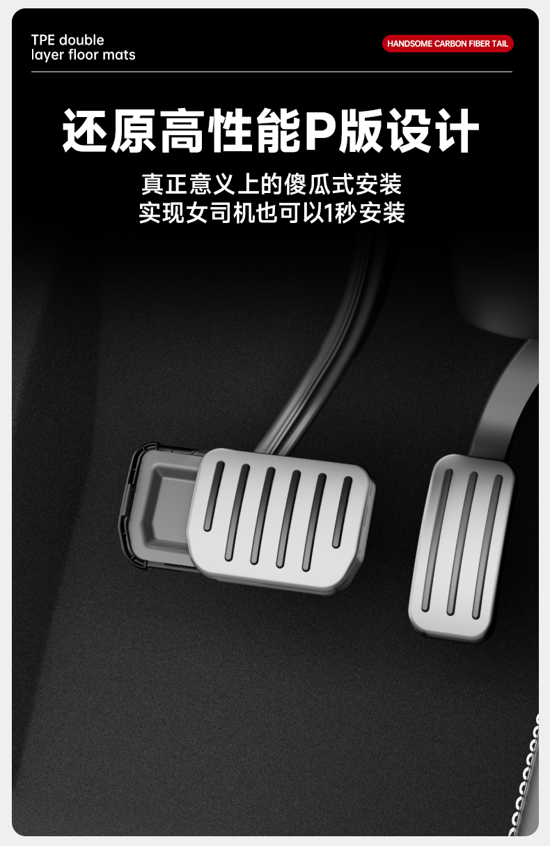 Suitable for Tesla Brake Accelerator Pedal Modely/3 New Version Alloy Pedal Ya Interior Modification Accessories