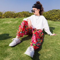 Girls  suit autumn childrens original 2021 new net red childrens clothing in the big childrens northeast flower style two-piece set