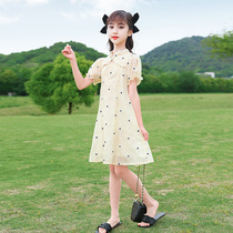 Girls dresses summer 2021 new foreign style little girl princess dress girl big child childrens clothing summer skirt