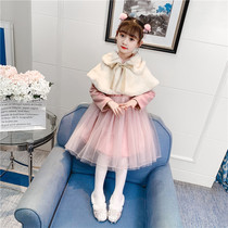Girls  New Years Eve dress winter 2021 new Chinese style Tang dress thickened Hanfu female baby Western style cheongsam new Years dress
