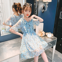 Girls summer dress 2021 new net red girls childrens clothing lace skirt summer foreign style childrens princess dress