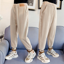 Girls sports pants Childrens pants Spring and autumn pure cotton wear foreign style spring clothes girls health pants Womens childrens casual pants