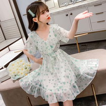 Girls Summer Dresses 2021 new Childrens summer dresses super fairy childrens foreign princess dresses childrens skirts summer
