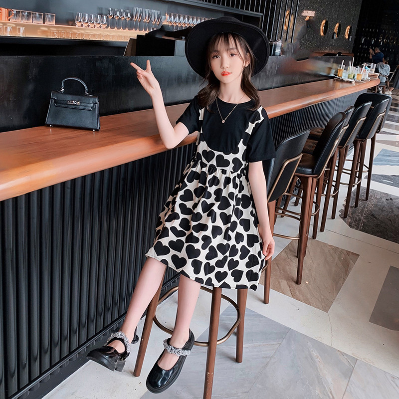 Girls dress summer dress children's princess skirt Western style net red 2022 new Korean version of the big children's clothing girl summer