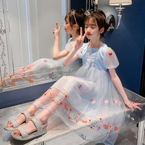 Childrens clothing 2021 summer new girls  dresses Female baby princess fairy dress Childrens mesh skirt foreign tide