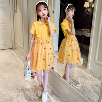 Net red Girls dress summer dress 2021 new childrens summer childrens skirt foreign style little girl princess dress