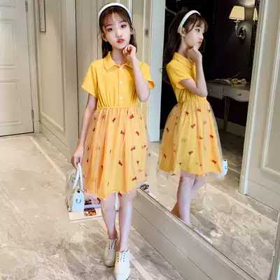 Net Red Girl dress summer 2021 New Chinese children's skirt foreign school girl princess dress