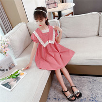 Girls  dresses summer 2021 new Zhongda childrens clothing net red skirt Korean version of the little girl super-western princess skirt