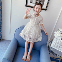 Girls summer dress 2021 new childrens foreign princess dress large childrens clothing girls summer net red skirt
