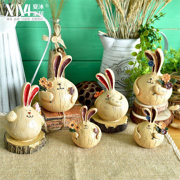 Eurostyle Retro Fields Garden Clothing Shop Long Ears Fat Onion Rabbit Home Decorations Wedding Creative Gift Pendulum