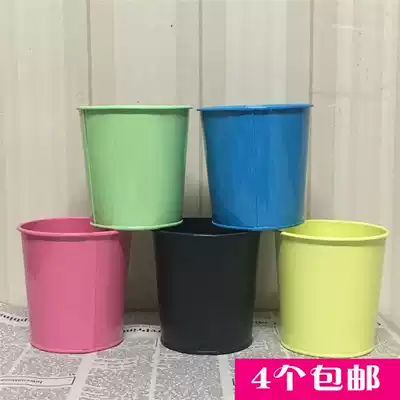 Mini candy color iron bucket iron flower Ware home decoration iron flower pot pendulum pen holder multi-color