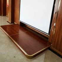 School classroom podium steel frame structure wooden floor platform solid wood arc protective device teachers platform