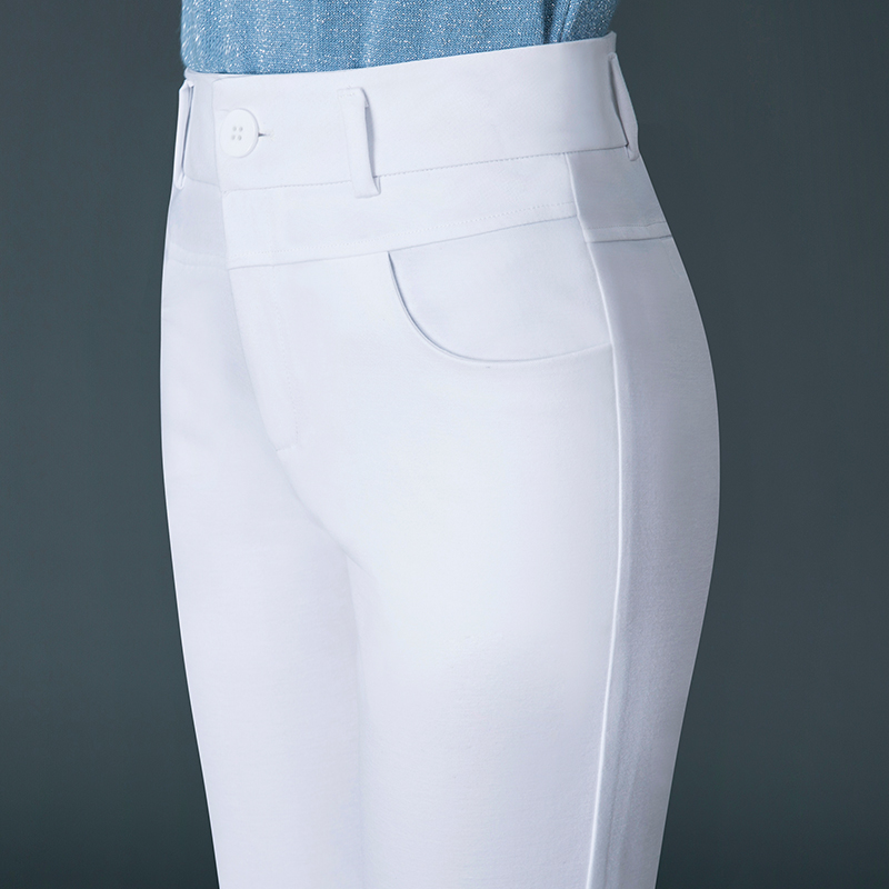 2021 summer New straight pants thin mom White casual pants ladies spring and autumn high waist long pants suit pants