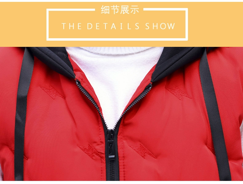 Thanh niên vest nam mùa đông xuống áo vest vest Phiên bản Hàn Quốc