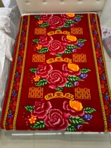 Golden Velvet Thick Warm Sheets quilt cover Single Home Bedroom Sheets quilt cover Happy Word Flower quilt cover Sheets