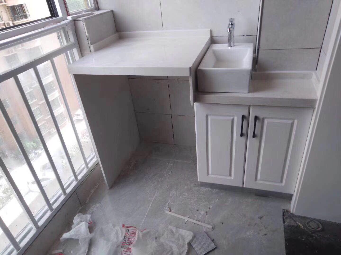Xi'an factory customized stone shower room non-slip tub bathtub wash basin wash basin washing machine step