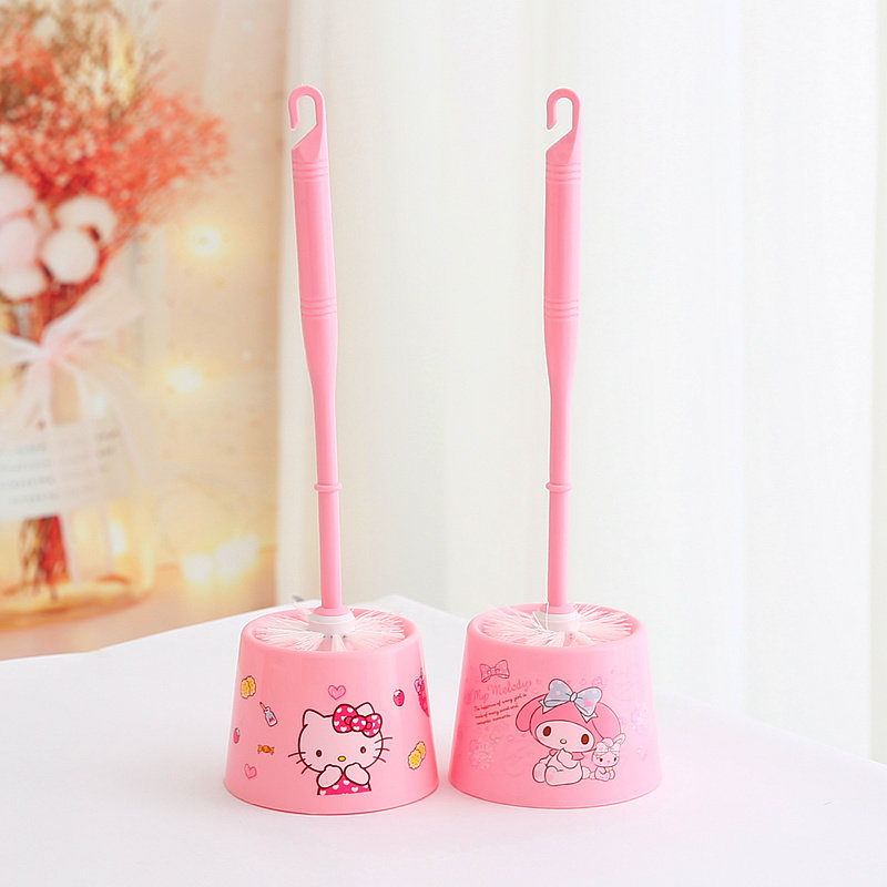 Creative Cartoon Cute Makeup Room Brush Toilet Brush No Dead Angle Toilet Brush Suit With Base Home Free Punch