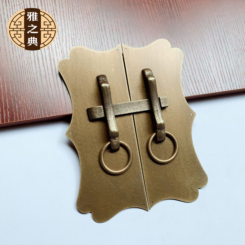 Pure copper handle Chinese style furniture antique door lock handle Ming and Qing Classic furniture copper accessories door cabinet copper handle