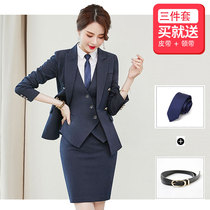 Professional temperament goddess Fan suit womens suit winter temperament bank business dress work office overalls