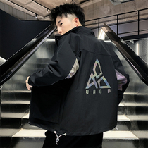 Jacket mens spring and autumn season 2021 new Korean version of the trend ins tooling handsome reflective fried street jacket mens clothes