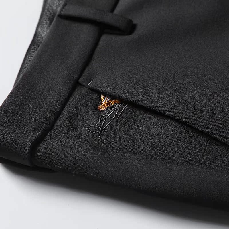 Mùa xuân và mùa thu mới quần tây nam kinh doanh quần âu cao cấp nhập khẩu cotton co giãn nhỏ quần thẳng thẳng quần dài quan lot nam