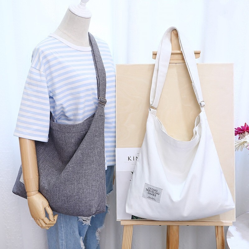 Korean Artistic Canvas Bag Trendy Women's Simple Large-Capacity Tote Shoulder Crossbody Bag for College Students Versatile Retro Canvas Bag Korean Artistic Canvas Bag Trendy Women's Simple Large-Capacity Tote Shoulder Crossbody Bag for College Students Versatile Retro Canvas Bag