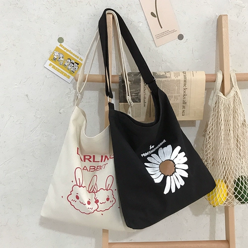 Шоппер, летняя брендовая сумка для телефона, вместительная и большая универсальная японская школьная юбка для школьников, сумка на одно плечо, льняная сумка