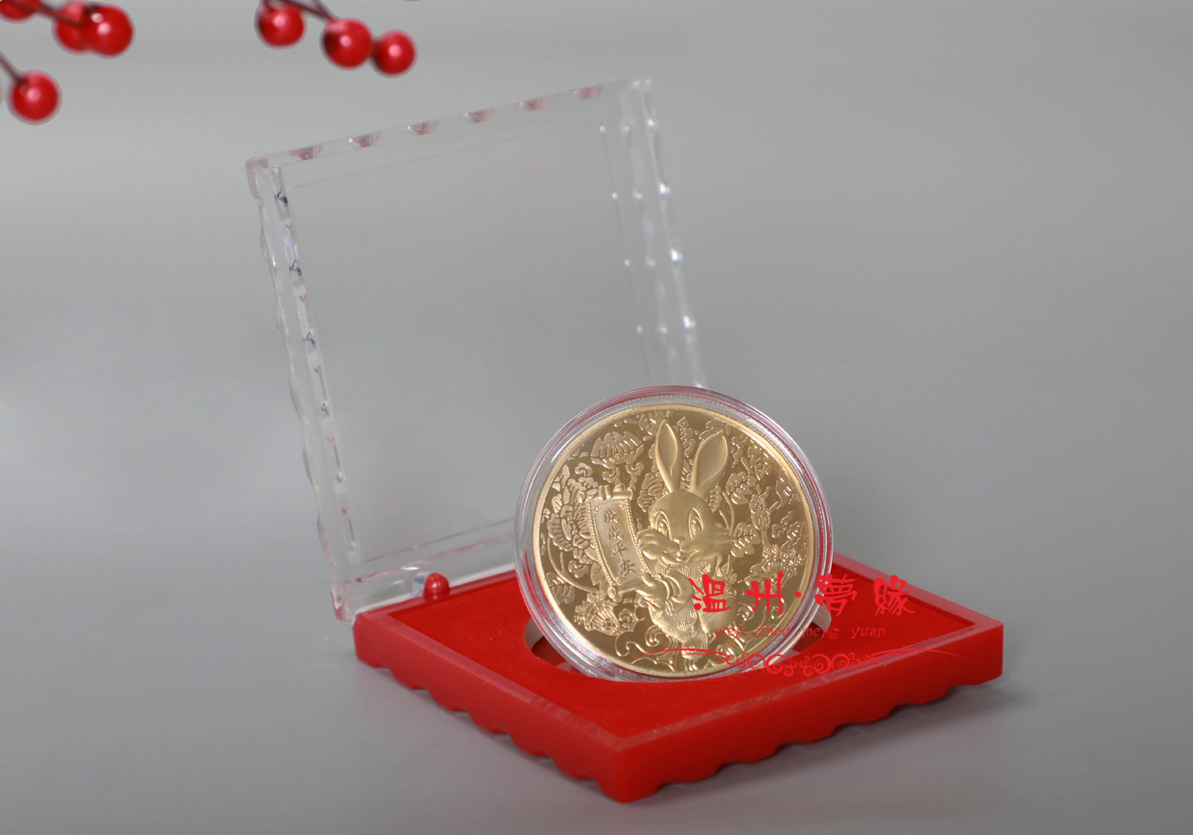 2022 Rabbit Year Baby Born Memorial Tablet Newborn Commemorative Badge Hospital Supplies Zodiac Coin Souvenir-Taobao