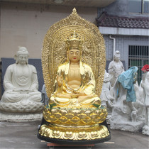 Factory direct resin Buddha statue 2 meters 1 with backlight 2 meters 4 Tibetan King Bodhisattva Jiuhuashan original Tibetan King Buddha