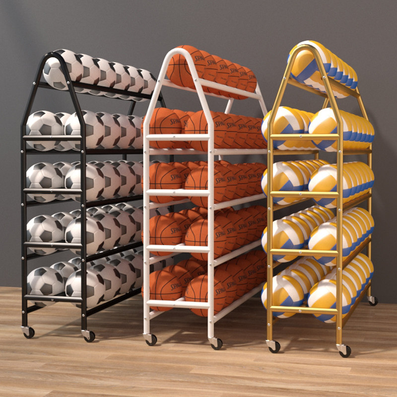 Basketball Accommodating Rack Home School Kindergarten Removable Outdoor Placed Ball Rack Trolley Football Volleyball Placed Rack-Taobao