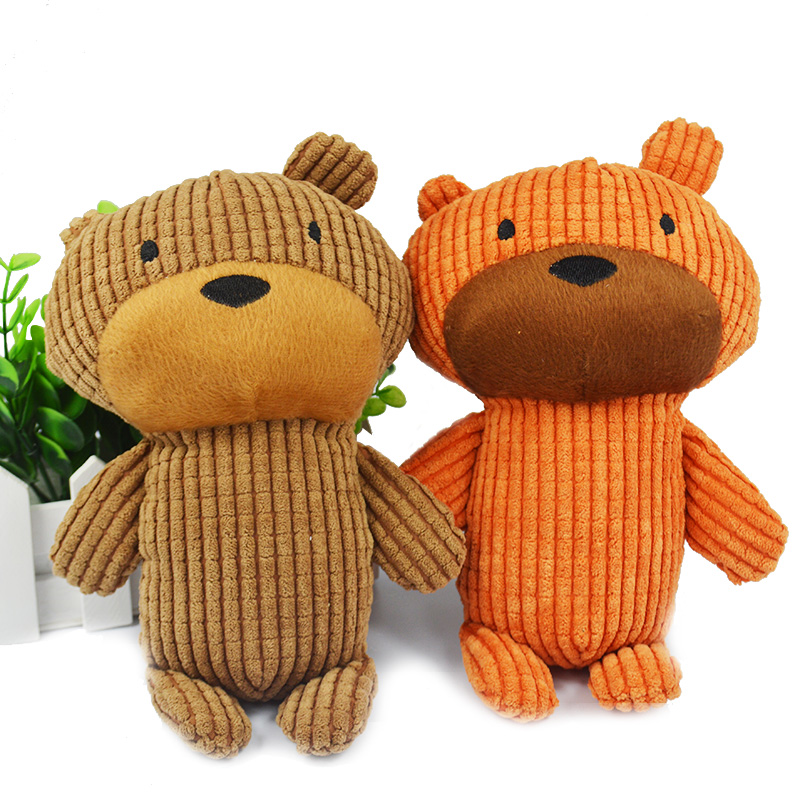 Dog Toys Plush Sound Pet Toys Cat Toys Dog Molar Bite Toys Golden Retriever Teddy Teeth Cleaning Toys