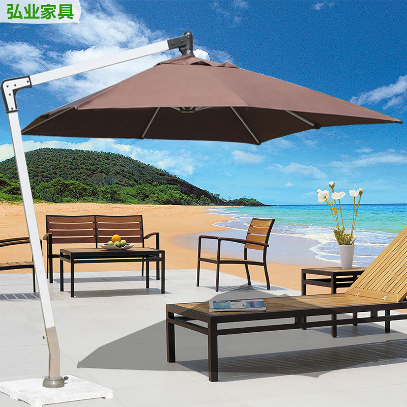Outdoor sunshade courtyard umbrella large umbrella 3 meters square umbrella beach outdoor outdoor advertising creative custom umbrella