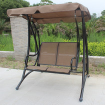 Outdoor swing courtyard hanging chair Garden hanging basket Villa Shaker double rocking chair balcony lounge chair iron double chair