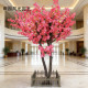Simulated Triangle Flower Tree, Artificial Plum Blossom Indoor Decoration, Landscape Decoration, Large Floor-Standing Decorative Ornament