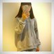 2019 Spring Gray Sweater Women's Embroidered Hooded Loose Ins Couple Outfit Pullover Student Trendy Korean Version Lazy Style