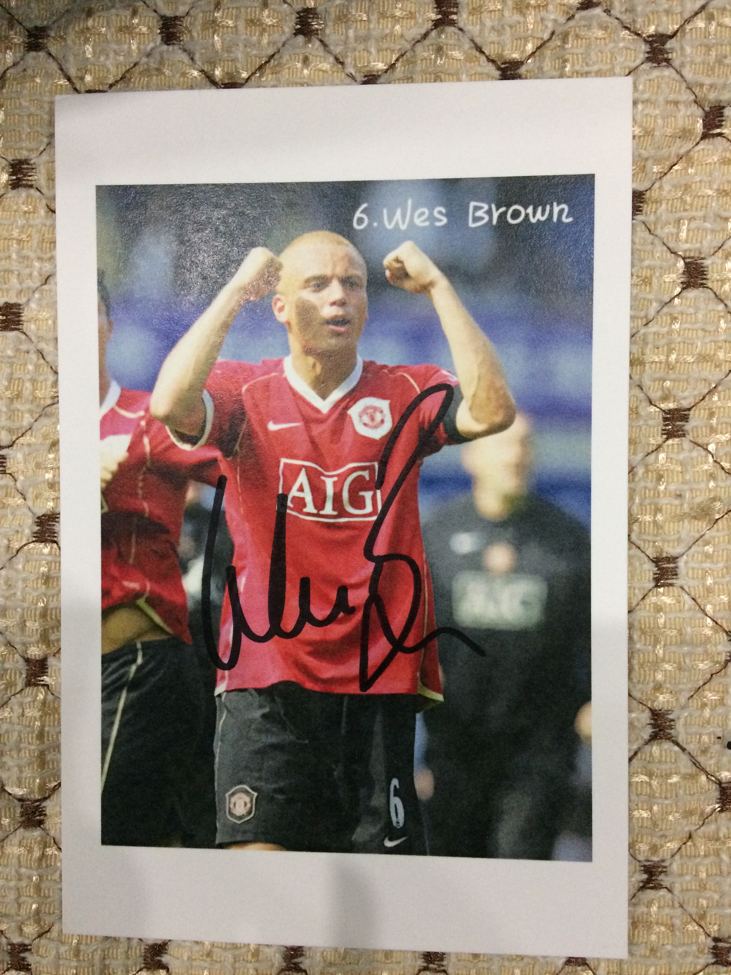 West Brom Autograph Card Homemade Card Manchester United