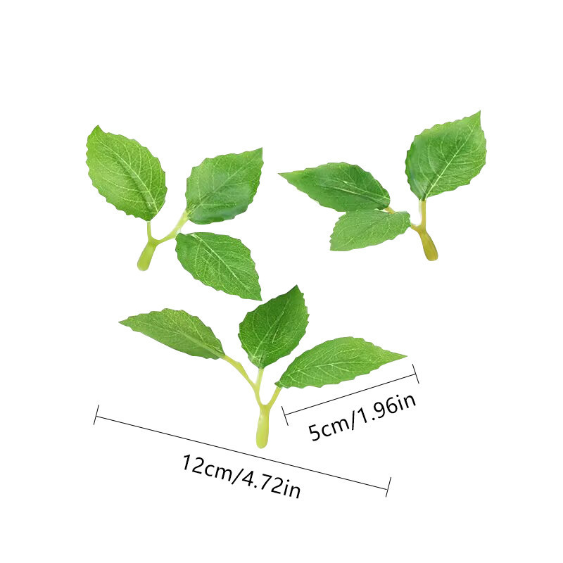 Artificial Green Plant Tape Plum Blossom Leaves Artificial Leaves Fabric Leaves Rose Mint Leaves Cake Decoration Plants