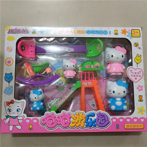Mới hello kittyKT mèo nhà thiết bị mô phỏng nhà cô gái đồ chơi trẻ em bộ quà tặng hoạt hình búp bê