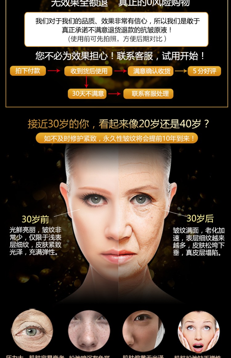 Fanxi Liusheng Peptide Solution Chống nhăn làm săn chắc da mặt Hyaluronic Acid Essence để khử mặn serum 24k hàn quốc