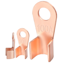 National standard OT copper open nose wire ear terminal copper nose battery round hole connector 5 10 20 30 60A