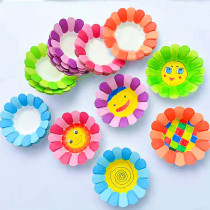 Kindergarten color petal paper tray Creative painting production Meilao handmade DIY environmental layout environmental protection materials